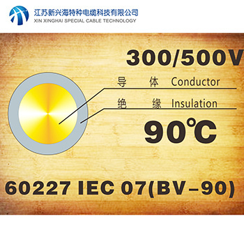 內(nèi)部布線用導(dǎo)體溫度為90℃的單芯實(shí)心導(dǎo)體無護(hù)套電纜